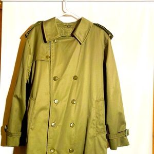 Vintage Honeywell & Todd Double Breasted Heavy Man Trench Coat Size L